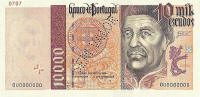 10000 Escudos banknote.