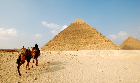 The Pyramids of Giza, Egypt.