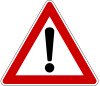 Traffic Warning Sign.